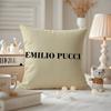 Fashion EEmilioO PPucci Cushion Cover Antidustmite Pillowcase Invisible zipper silky short plush Sofa cushion cover