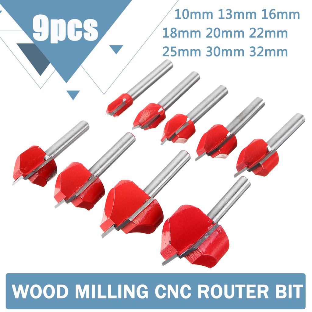 10mm Surface Planing Bottom Cleaning Wood Milling CNC Router Cutting Mill Bit