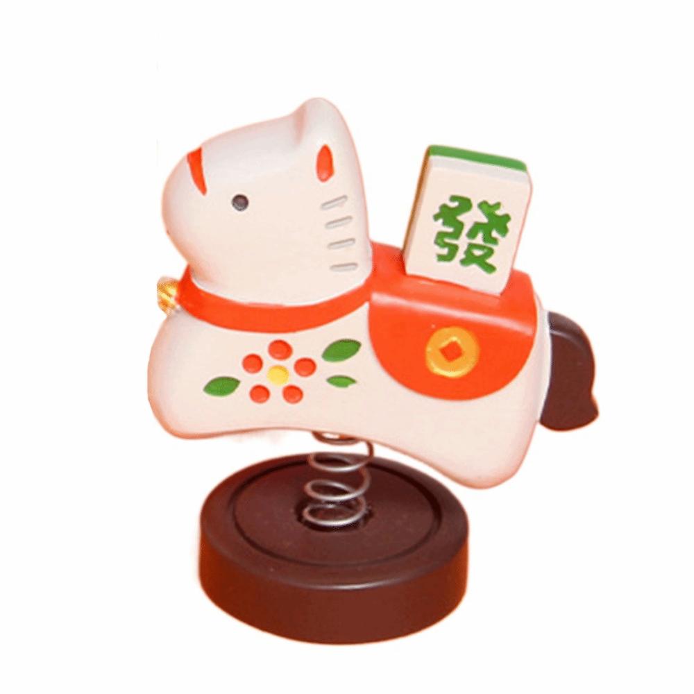 Cartoon Resin Cartoon Horse Statue Handcrafted Rocking Horse Figurine  Home Decoration