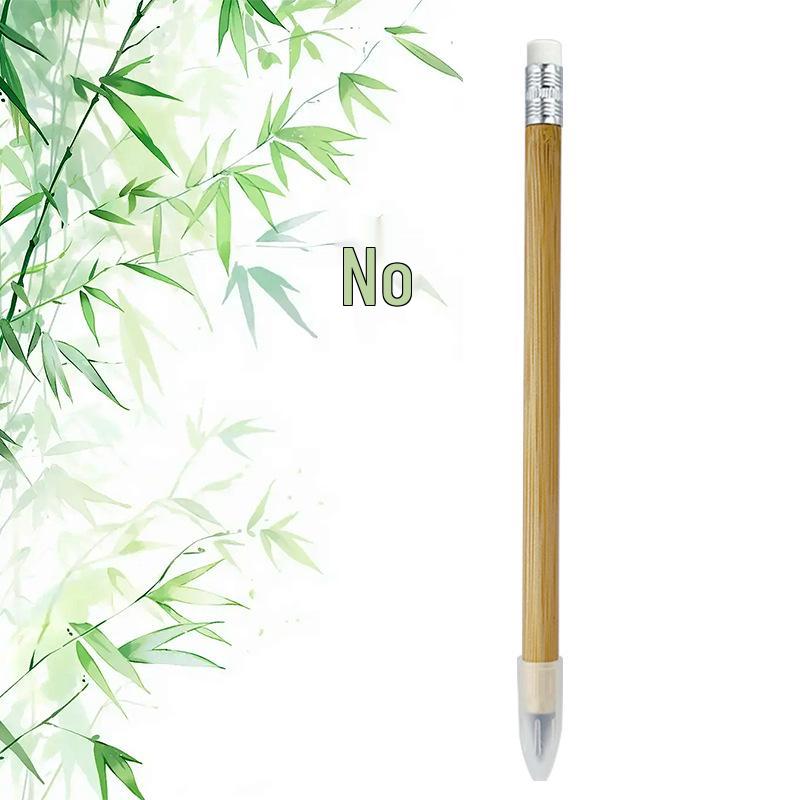 

Вечный карандаш для эскизов из бамбука и дерева с ластиком - Прочный для детей и студентов HB чёрный