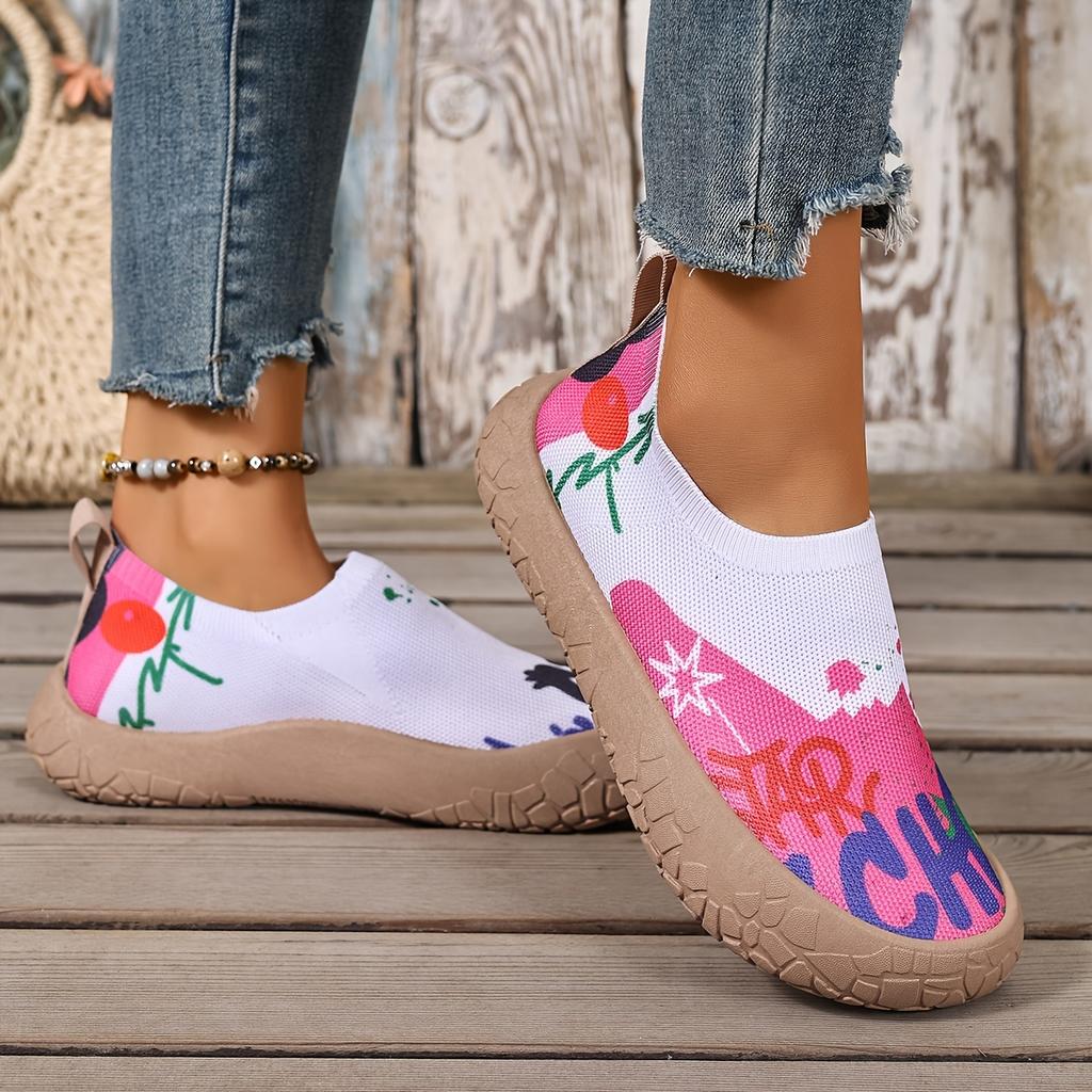 Women's Spring and Summer Casual Flat Shoes, Multi-color Shoes, Light and Breathable Shoes Are Suitable for Outdoor Leisure Sports, Women Shoes