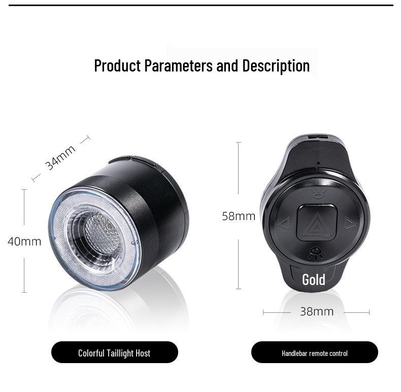 High Brightness Waterproof Smart Bicycle Taillight with Brake Sensing