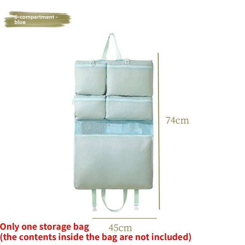 Portable Travel Storage Bag With Multiple Compartments For Clothing And Accessories