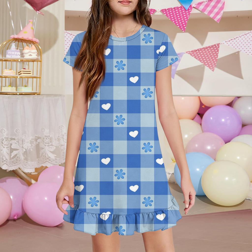 Girls' Pocket Dress - Short Sleeve Loungewear