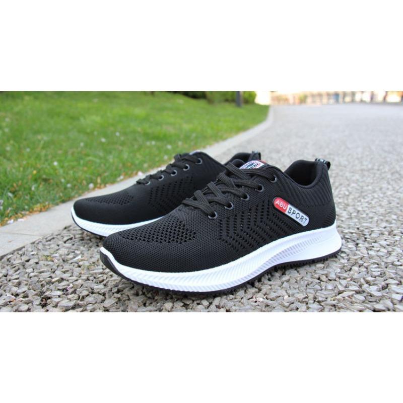 Spring New Arrival Men's Shoes – Fly-Knit Breathable Casual Sneakers, Comfortable Athletic Shoes for Middle-Aged & Elderly Men