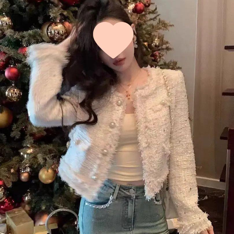 New Winter-Autumn Petite French Style Loose Slimming Jacket for Young Ladies