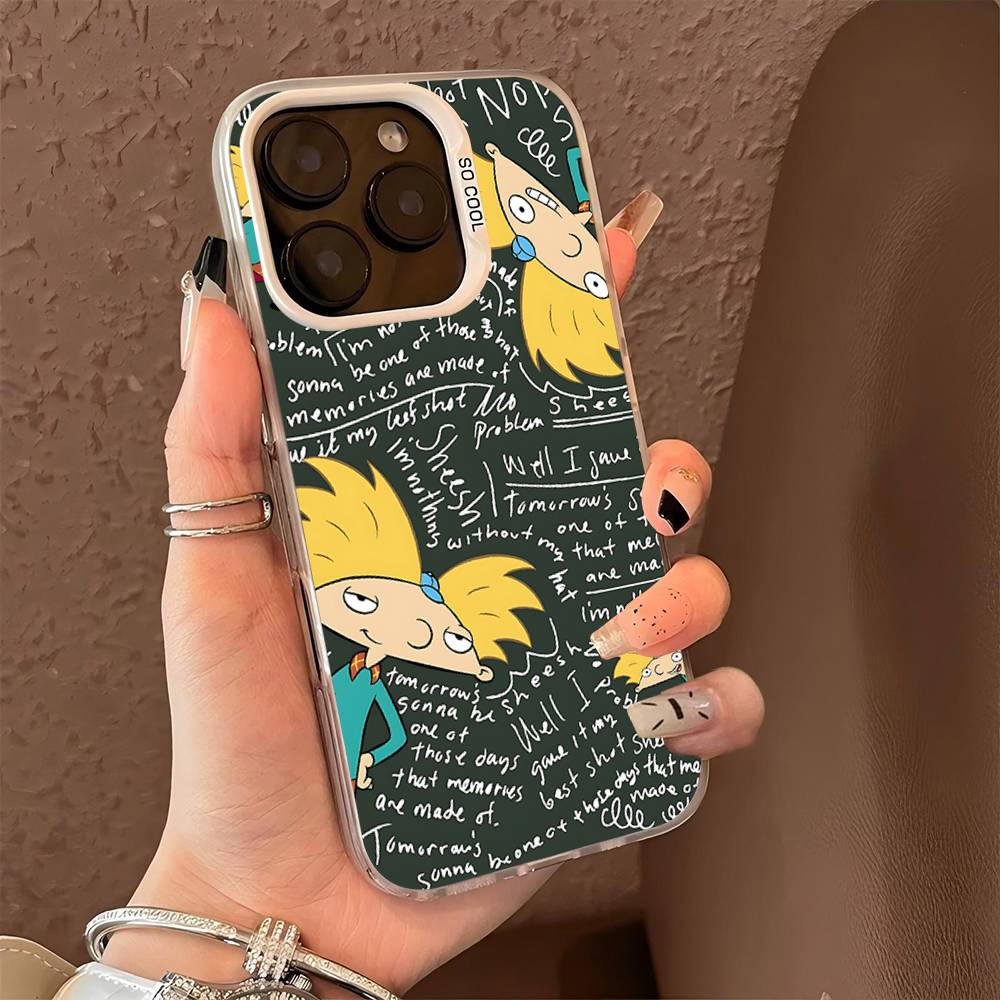 H-Hey A-Arnold Helga Bonito Phone Case For IPhone 17 16 15 14 13 12 11 Pro Max Plus Pro Colorful Shell For iPhone 13