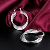 925 Sterling Silver Earrings Multi -Layer Design Earrings Women Fashion Jewelry Gifts