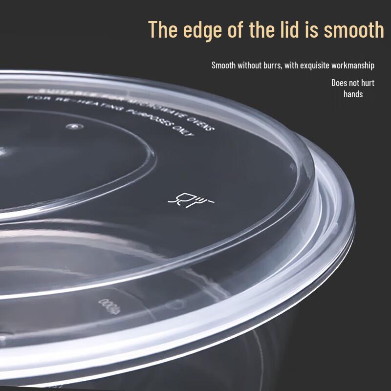 Disposable Round Meal Prep Containers with Lids