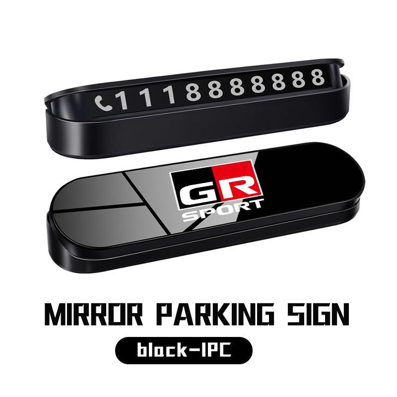 Mirror Surface Car Temporary Parking Plate Stop Signs Phone Number Plates For S2 Yaris Corolla Rav4 GR Auris Cruiser Prius JH2