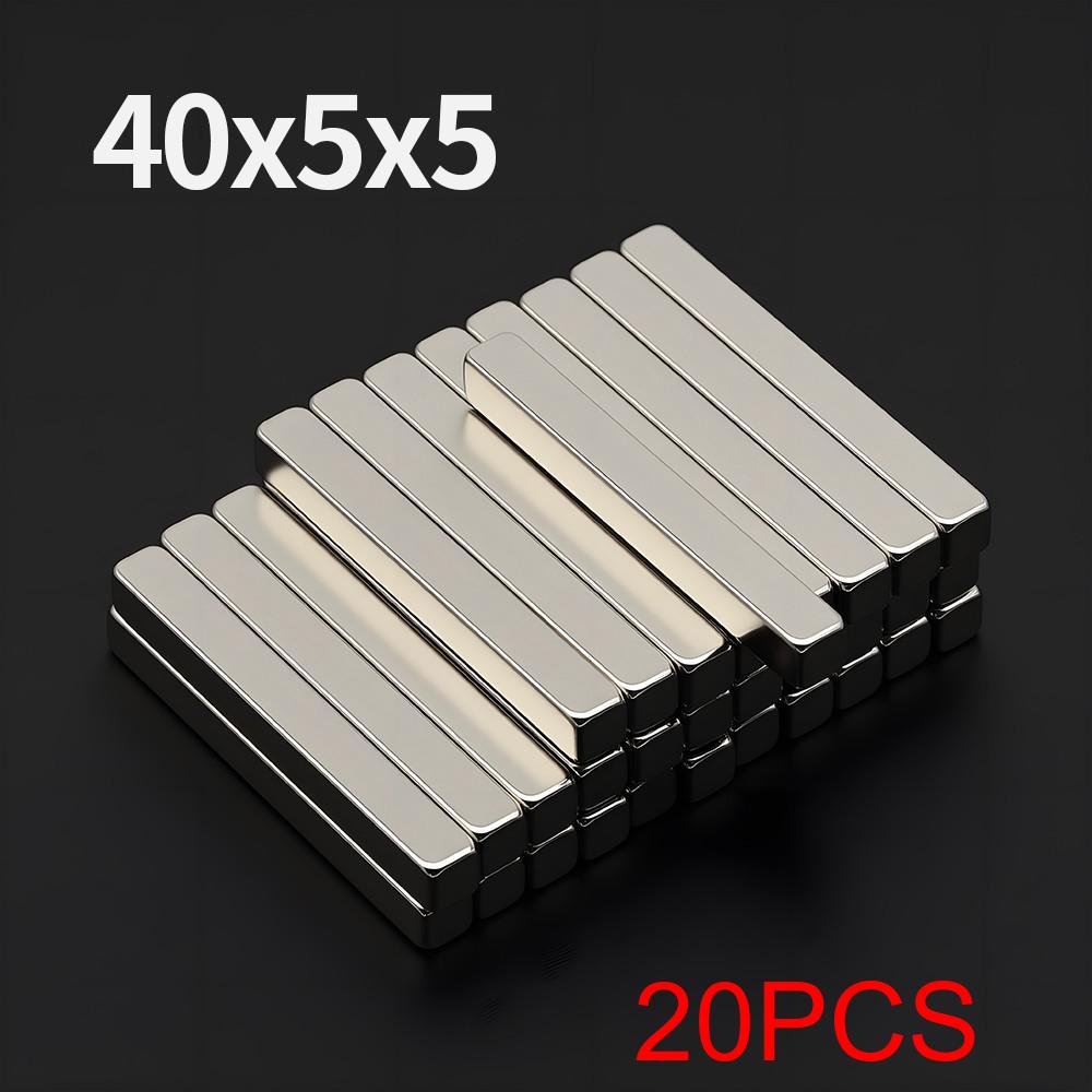 40x5x5mm Ισχυρός Μαγνήτης Νεοδυμίου N35 NdfeB Μόνιμος Μαγνητικός Κύβος Εξαιρετικά Δυνατοί Μαγνήτες Ψυγείου DIY