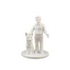 Creative Girl And Dog Statues Cute Canine Statues Crafts Nordic-Style Ornaments  Bedroom Decor