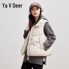 Chaleco de plumón Yalu para mujer 2025 de corte holgado con cuello alto