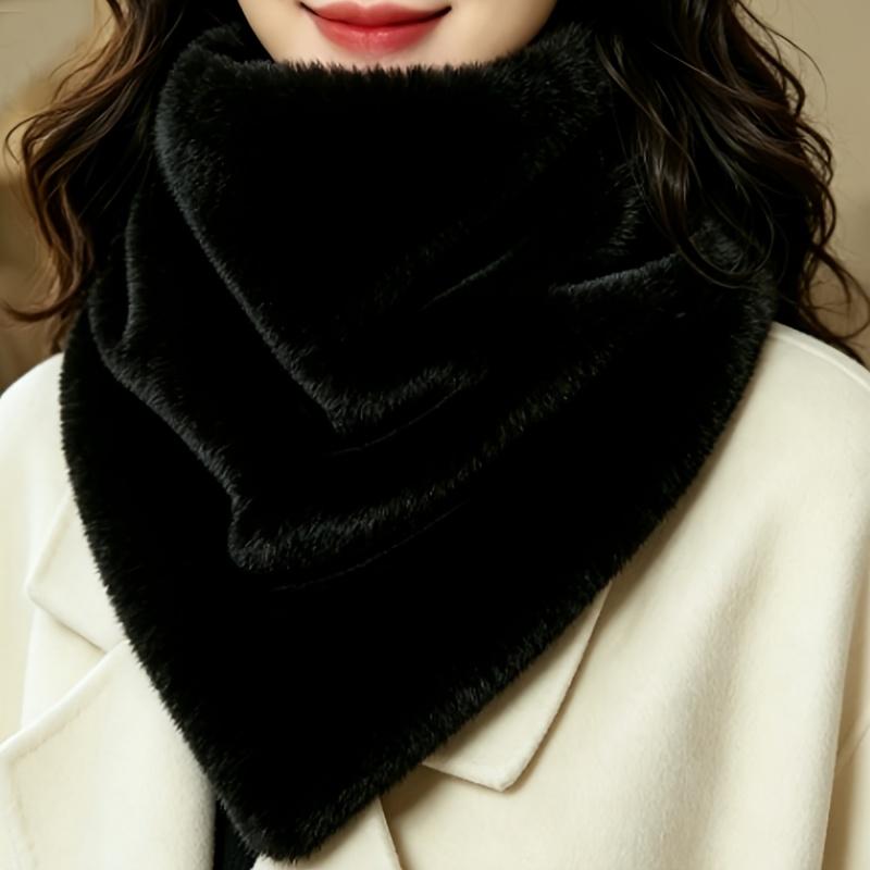 Women'S Autumn Winter Warm Faux Mink Scarf, Temperament All-Match Faux Neck Protector All-Match Neck Scarf