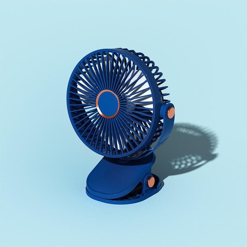 Ventilateur Portable 2026 New Clip Fan with Night Light USB Rechargeable Portable Mini Fan for Office синий