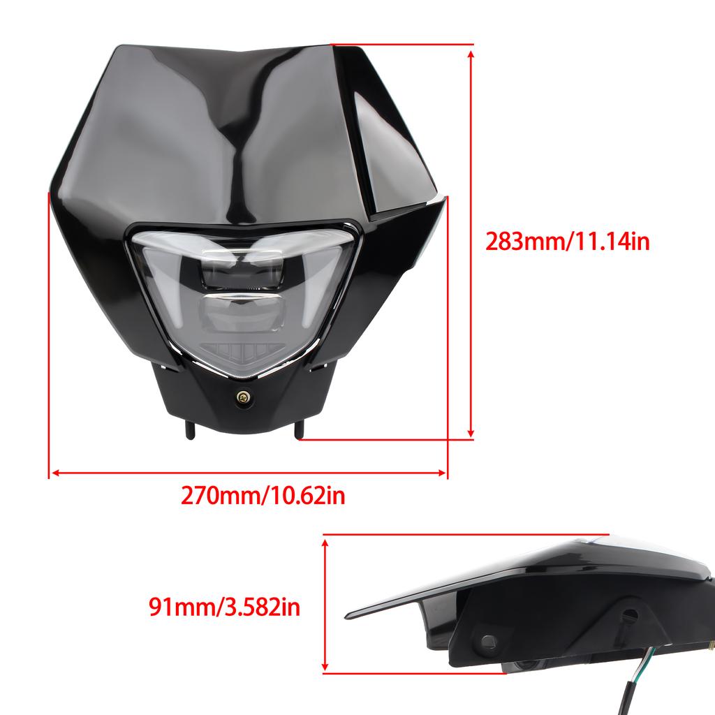 Motorcycle Headlight LED Mask for Husqvarna TC TE TX FC FE FX 125 150 250 350 450 501 FE250 FE350 FE450 Enduro DirtBike Headlamp