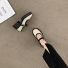 French black platform skirt single shoes new heightening big head Mary jk autumn Mary Jane leather shoes