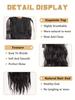 Synthetic Lace-up Long Corn Wavy Ponytail Extension Heat Resistant Wavy Wrap Around Ponytail Black Brown Hairpiece For Women