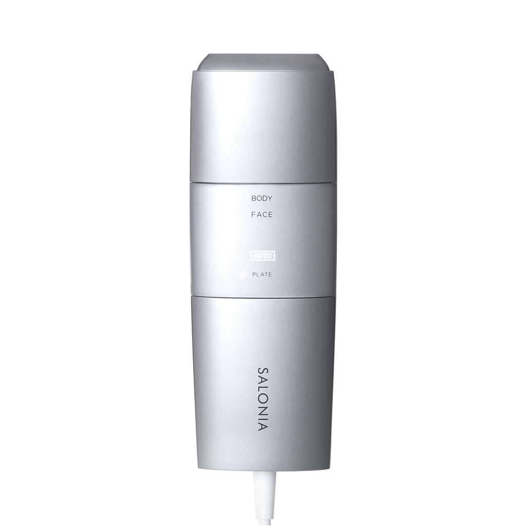 SALONIA Flash Crystal Silk Epi Hair Removal Device for Men and VIO Light Beauty Device Silver Women, Compatible, SAL22205SL,