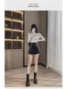 2024 Women's High-Waist PU Leather A-Line Wide-Leg Shorts for Autumn & Winter - Versatile Outdoor Wear