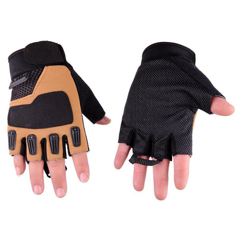 Mens Military Army Half Finger Gloves Tactical Fingerless Motorcycle Cyclin OH