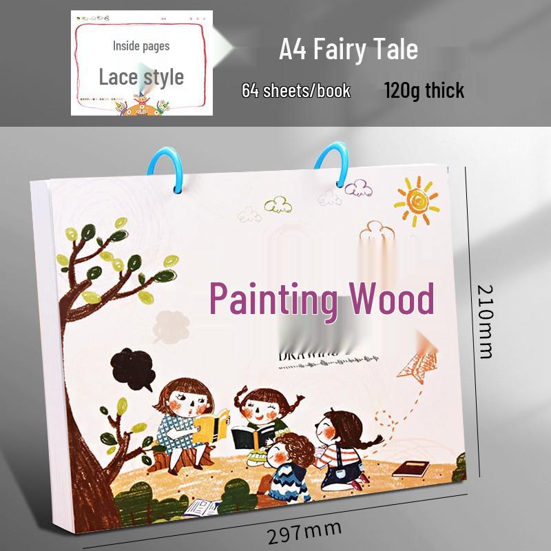 Jerry A4 Loose-Leaf Children's Drawing Book - Thick, Large Doodle & Picture Book for Kindergarten