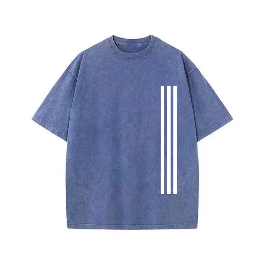 Retro Washed Vintage T-Shirt High Quality T Shirts Summer Oversized Short Sleeve Clothes Retro Washed Cotton Loose Street Tops