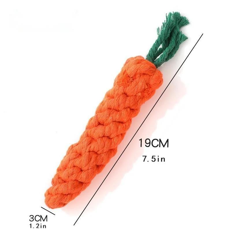 Hot Pet Toys Cotton Rope Weaving Carrot Puppy Dogs To Relieve Boredom and Wear Resistance and Bite Resistance Pet Supplies