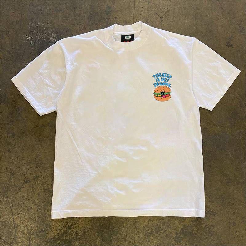 

Make Money for Charity 260G Heavy Weight Pure Cotton! HipHop Burger Small Logo Maychao for High Street Print White L [260g Heavy weight pure cotton]]
