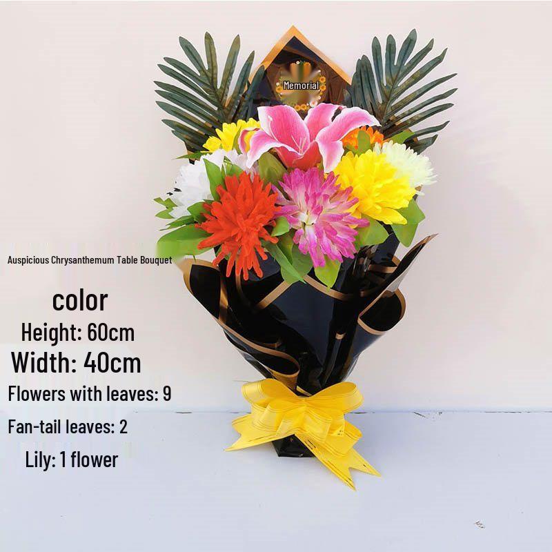 Chrysanthemum Silk Flowers for Qingming Festival Grave Offerings