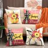 New Harvest Festival Decorative Pumpkin Pillow Cover Simple and Versatile Letter Printed Cushion Home Sofa Cushion