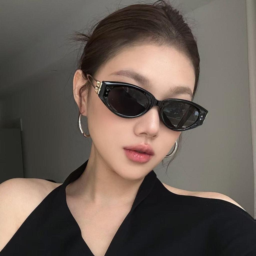 Cat Eye Texture Sunglasses Women'S Anti-Ultraviolet Light Luxury Small Frame Sunglasses High-End Fashion Glasses Tide