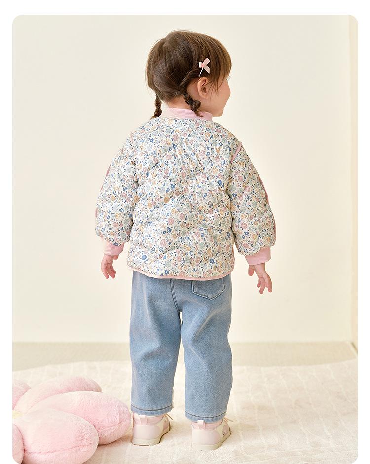 Balabala Kids' Water-Resistant Lightweight Down Baseball Jacket, Unisex, 2025 Autumn/Winter Collection.