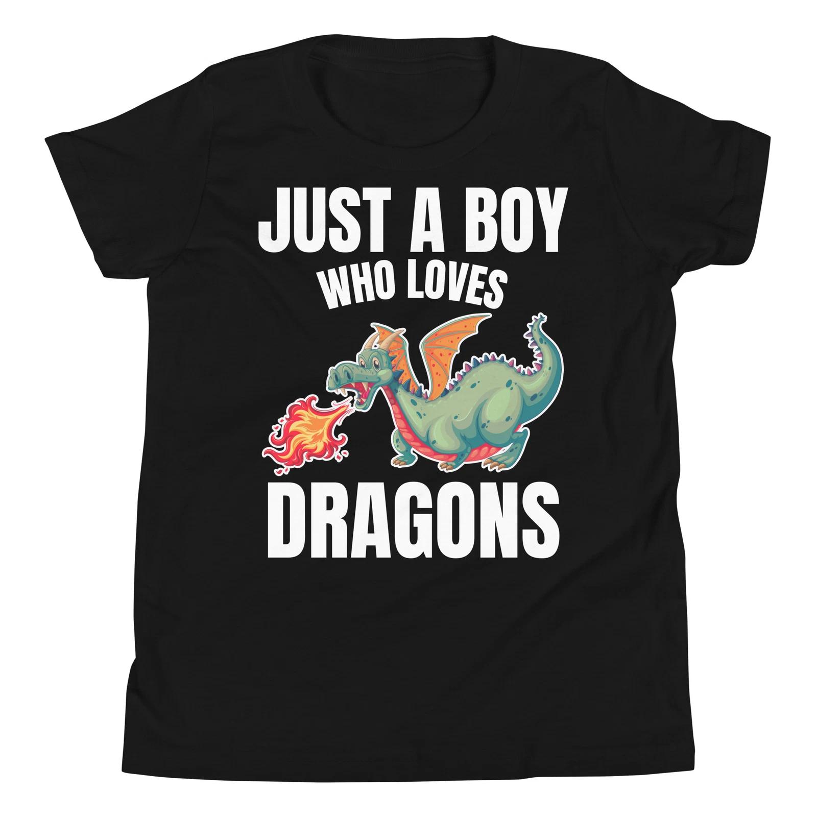 Just a Boy who Loves Dragons Mythological Creature Lover Youth T-Shirt 140