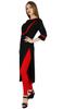 Bimba Women Black Red Rayon Tunic 3 4 Sleeve Kurta Kurti Casual Summer