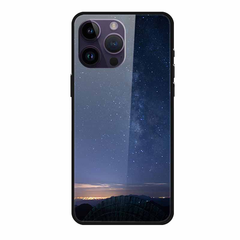 Glass Back Cover For iphone 16 Pro Max Phone Case Soft Bumper Hard Tempered Glass Case For iphone 15 Pro Max Case Funda Shell