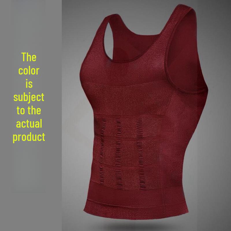 Men’s Slimming and Chest Shaping Seamless Vest - European and American Style