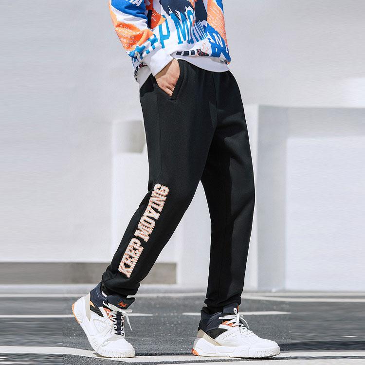 Anta Warm Casual Jogger Sports Pants Men Bottoms Black 152148306-3