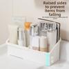 Expandable Design Cosmetic Storage Box White Desktop Storage Rack  Bathroom Organization