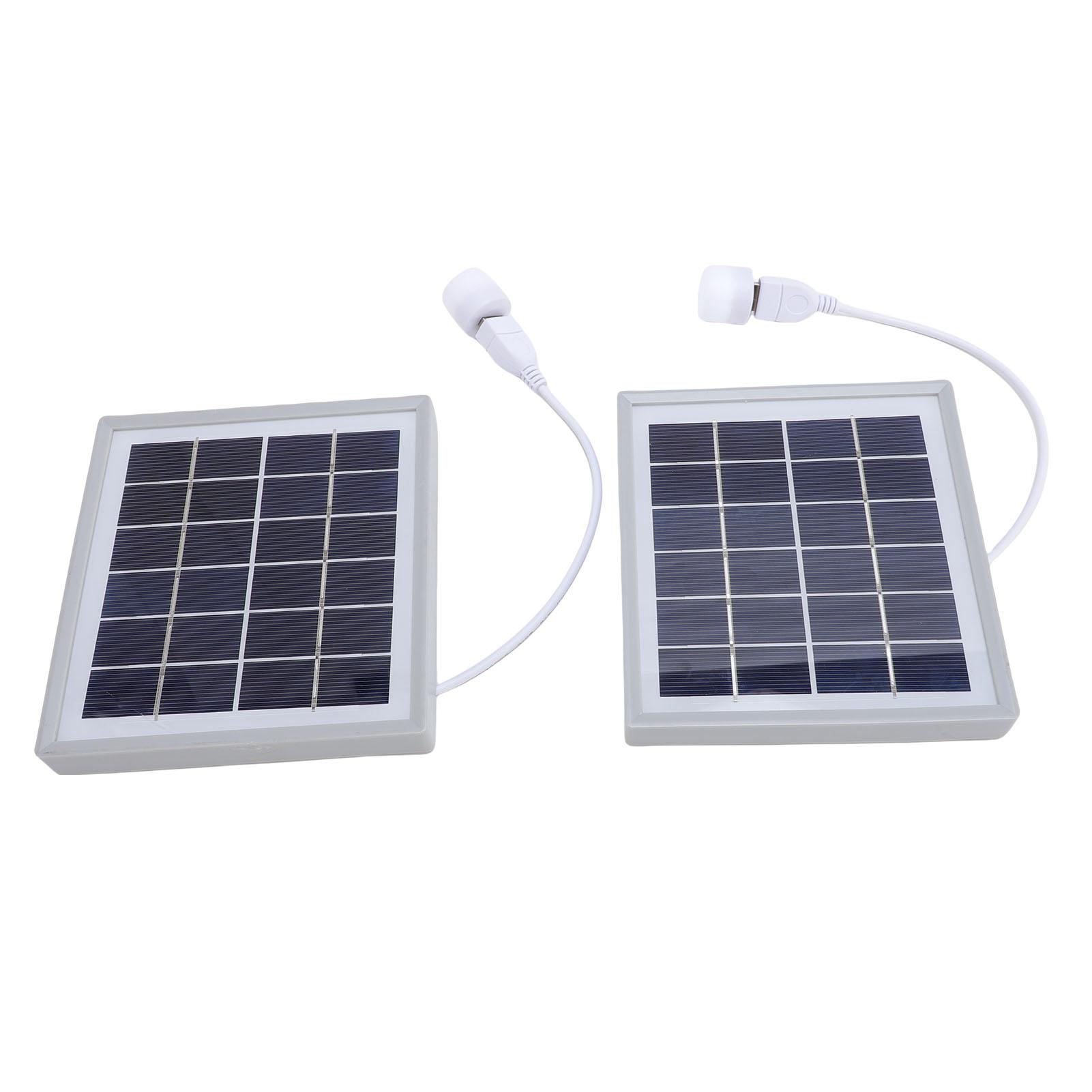 

2pcs Monocrystalline Solar Panel USB Solar Panel Charger 5W Portable Solar Led Light Bulb for Camping Hiking Tent серый