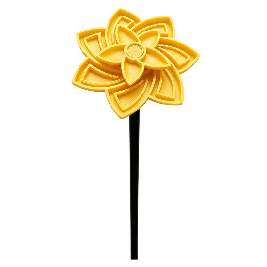 3D Printed Flower Bee Stake Bee Waterer Garden Drinking жёлтый