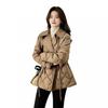 Womens Short Down Jacket Winter Warm Duck Coat With Flip Collar Pocket Design