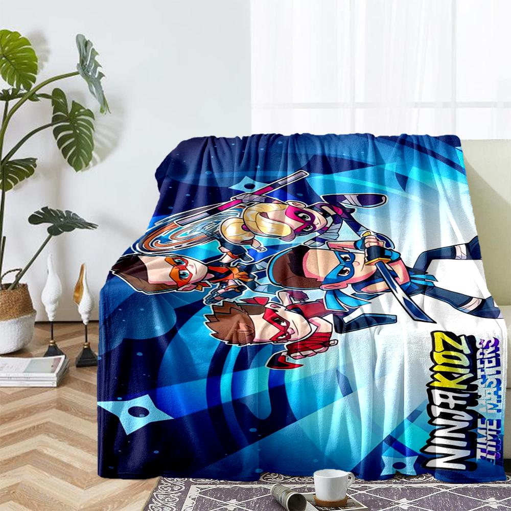 Ninja Kidz Theme Printed Blanket - Perfect for Couch, Bed, Travel & Outdoor Use | Machine Washable, Cozy & Durable.