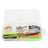 45pcs Fishing Hooks Tackle Kit Fishing Accessories Set with Tackle Box Bait Hook Fishing Swivel for Saltwater