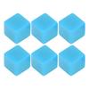 6Pcs Blank Dice Set Right Angle Plastic Hexahedral Cubes Classroom Board Game DIY Math Counting Teaching Party Favor