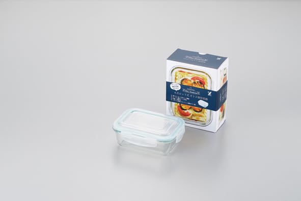 Yoshikawa SJ2531 Locking Glass Storage Gift Wrapping Available 4-Point Container, 640ml,
