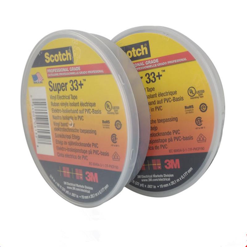3M Premium 33+ High Temp Waterproof Electrician's Tape, No Residue, Self-Adhesive, Anti-Corrosion, 19mm