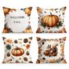 Autumn Squirrel Pumpkin Pillowcase Printed Polyester 45x45cm Throw Pillowcover Decorative Sofa Cushion Pillowslip Home Decor