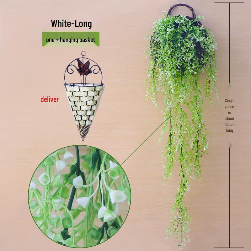 Golden Bell Willow Artificial Trailing Flower Vine for Indoor Wall Decoration