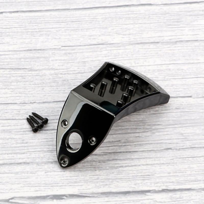 8 String Mandolin Tailpiece with Mounting Hardware Metal Triangular Mandolin Tailpiece Instrument Replacement Part